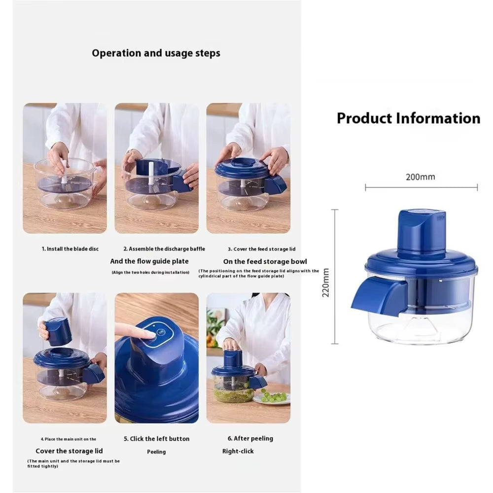 Rechargeable Fruit Peeler Fruit and Vegetable Electric Peeler Peeler Suitable for Grapes, Cherry Tomatoes, Garlic, Fruit Tools